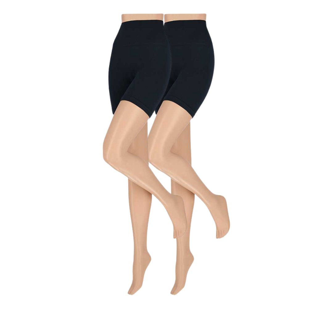 Kurze Leggings Damen – Gerippt – 2er-Pack