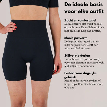 Kurze Leggings Damen – gerippt