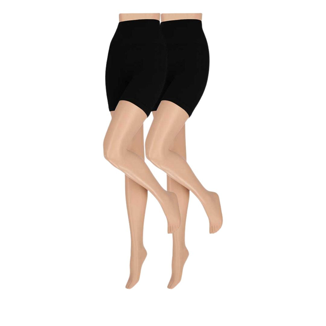 Kurze Leggings Damen – Gerippt – 2er-Pack