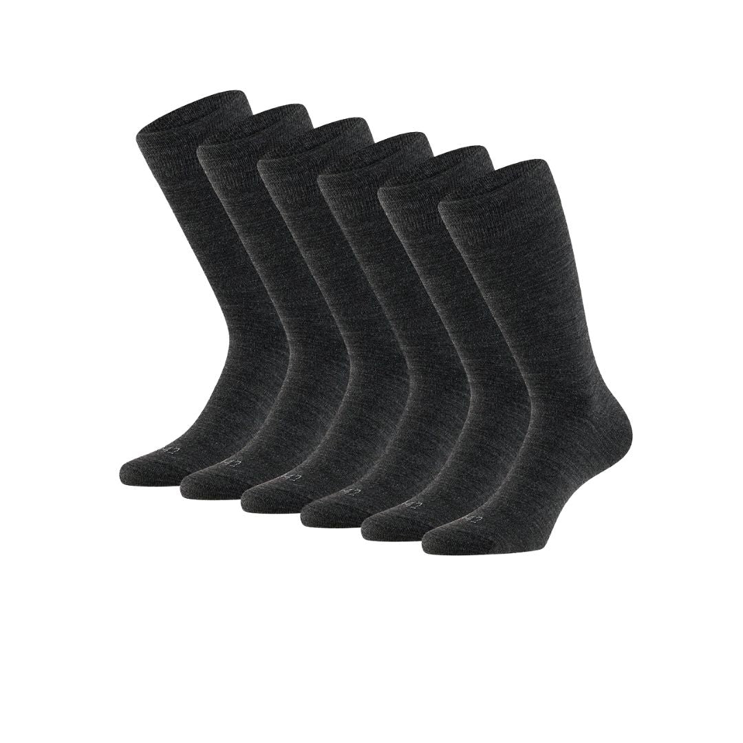 Socken aus Merinowolle – Unisex – Anthrazit – 3er-Pack