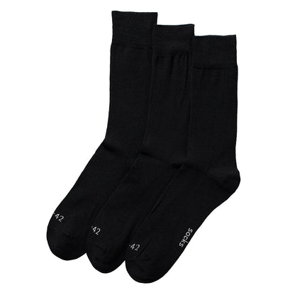 Socken aus Merinowolle - Unisex - Schwarz - 3er-Pack