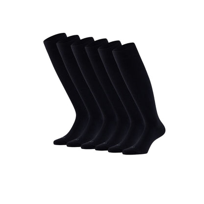 Kniestrümpfe aus Merinowolle – Unisex – Schwarz – 3er-Pack