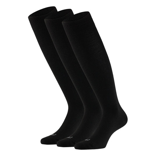 Kniestrümpfe aus Merinowolle - Unisex - Schwarz - 3er-Pack