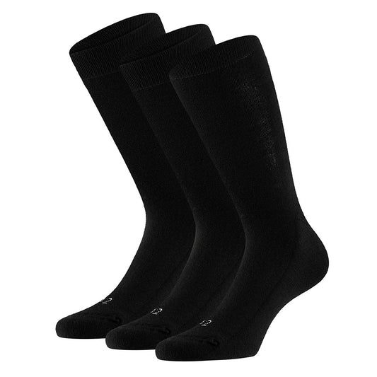 Chaussettes unisexes en laine mérinos - Semelle éponge - Noir