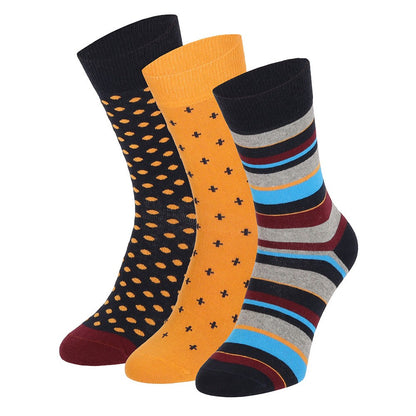 Chaussettes colorées à rayures pour hommes (paquet de 6)