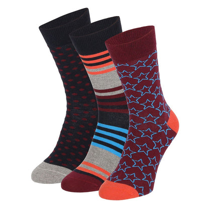 Chaussettes colorées à rayures pour hommes (paquet de 6)