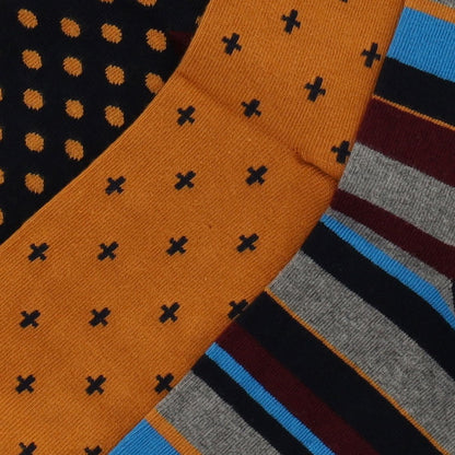 Chaussettes colorées à rayures pour hommes (paquet de 6)