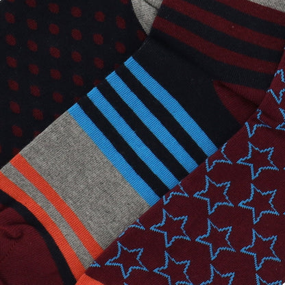 Chaussettes colorées à rayures pour hommes (paquet de 6)