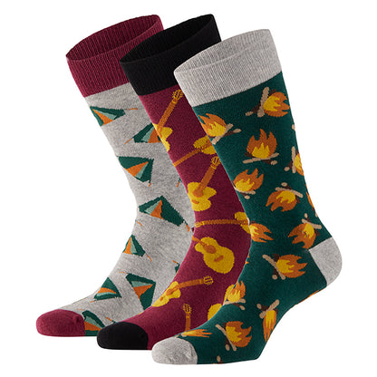 Chaussettes homme boîte cadeau camping