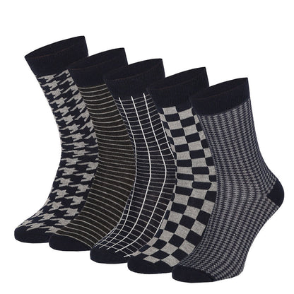 Katoenen sokken - Heren - Ruitmotief - 10-Pack