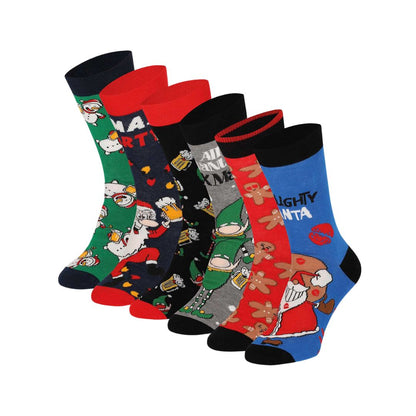 Weihnachtssocken – Herren – 6er-Pack