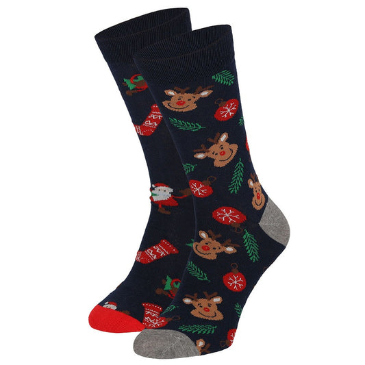 Chaussettes de Noël hommes en boule de Noël - Paquet de 2 - Couleurs multiples