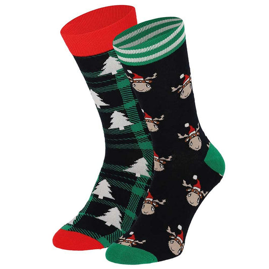 Chaussettes de Noël joyeuses hommes en boule de Noël - Lot de 2