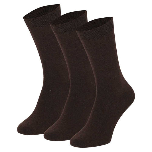 Chaussettes en coton pour hommes - Marron foncé