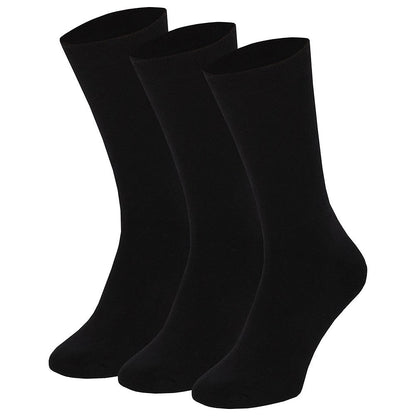 Chaussettes en coton pour hommes - Semelle en éponge - Noir