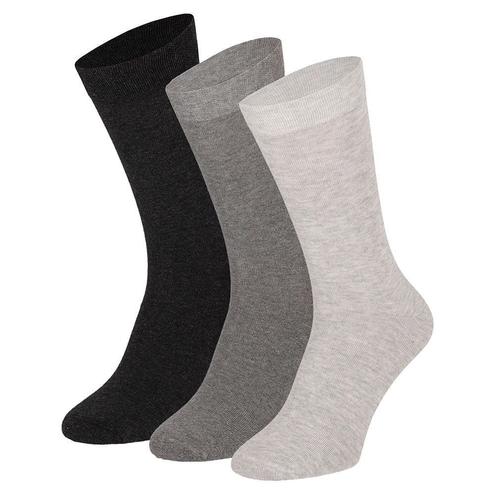 Chaussettes en coton pour hommes - Taille 47/50 - Multi grey - 3-Pak