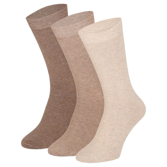 Chaussettes en coton pour hommes - taille 47/50 - Multi beige - 3-Pak