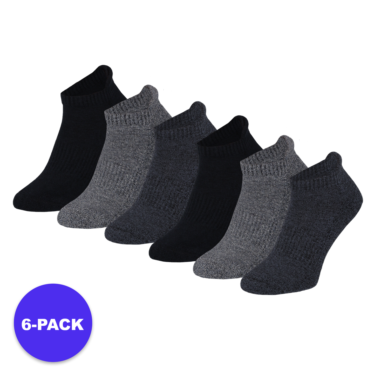 Sneaker Sportsokken Basic - 6-Pack - Voordeelpakket