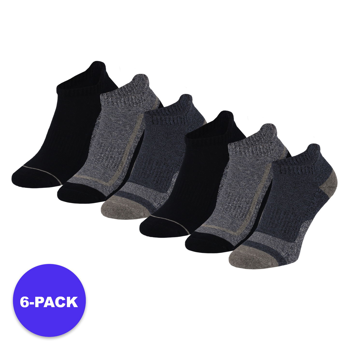 Sneaker sportsokken casual - 6-Pack - Voordeelpakket