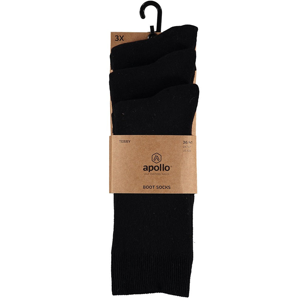 Frotteesocken unisex - Schwarz (3er-Pack)