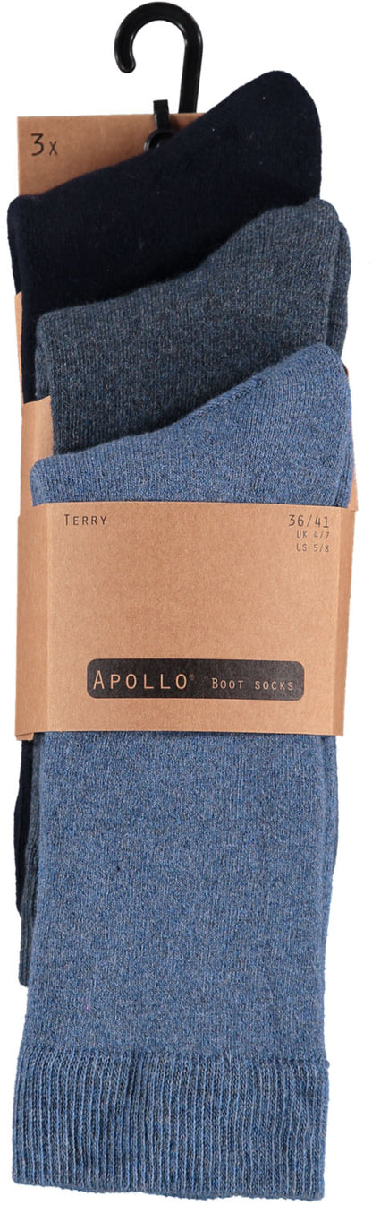 Frotteesocken unisex - Blau (3er-Pack)