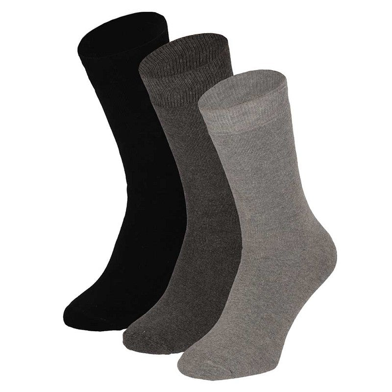 Chaussettes en éponge unisexes - Gris (paquet de 3)