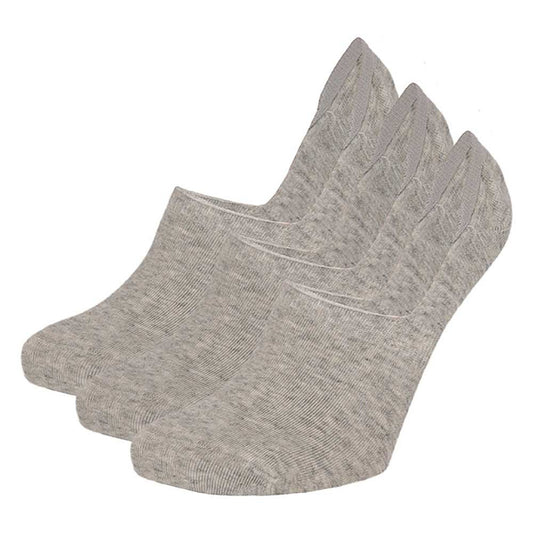 Chaussons unisexe - No Show - Gris clair -3-Pak