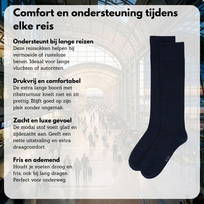 Kompressionssocken Modal – Flugzeugsocken – 2er-Pack