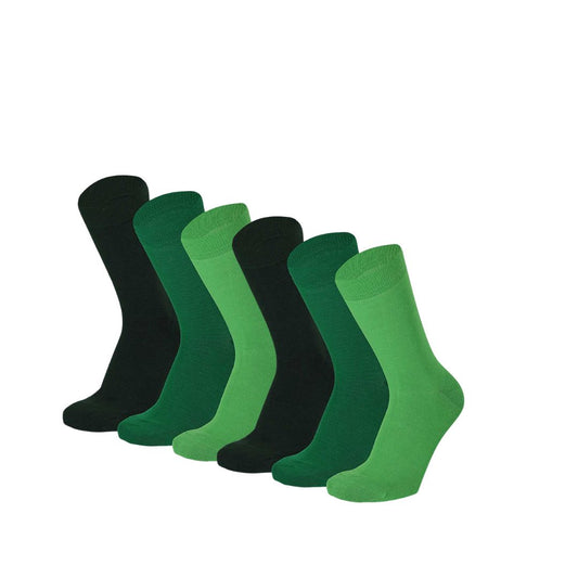 Bambussocken – Bunt – Unisex – 6er-Pack – Multi Grün