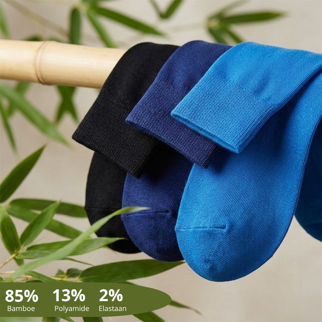 Bamboe sokken  - Kleurvol - Unisex - 3-Pack - Multi Blauw