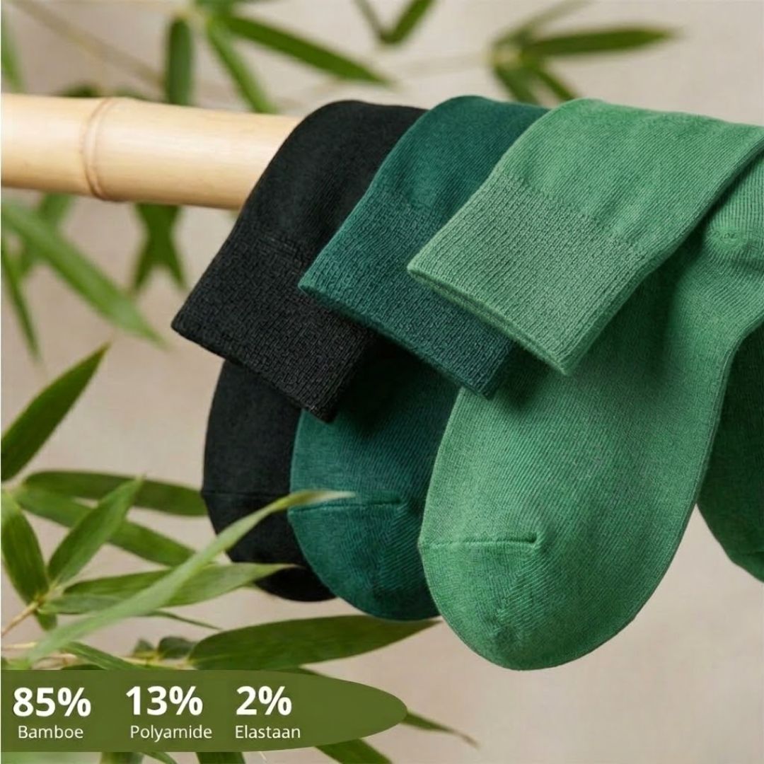 Bambussocken – Bunt – Unisex – 3er-Pack – Multi Grün