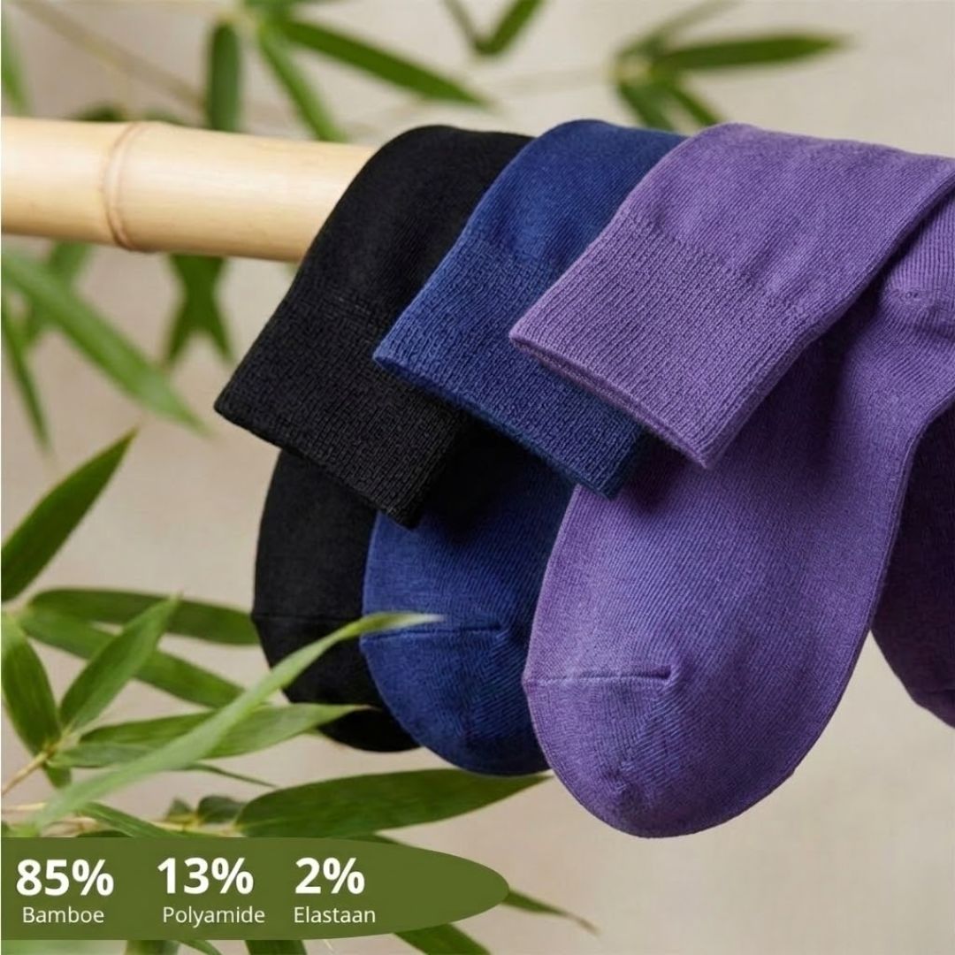 Bamboe sokken  - Kleurvol - Unisex - 3-Pack - Multi Paars