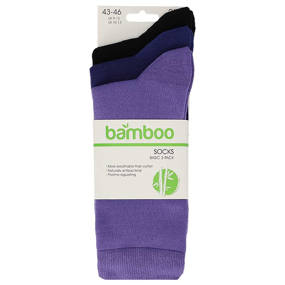 Bamboe sokken  - Kleurvol - Unisex - 3-Pack - Multi Paars