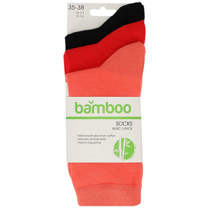 Bamboe sokken  - Kleurvol - Unisex - 6-Pack - Multi Rood