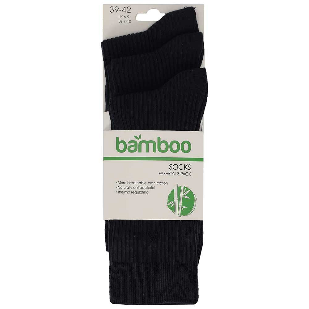 Bamboe sokken heren - 2 x 2 Rib - 3-Pack