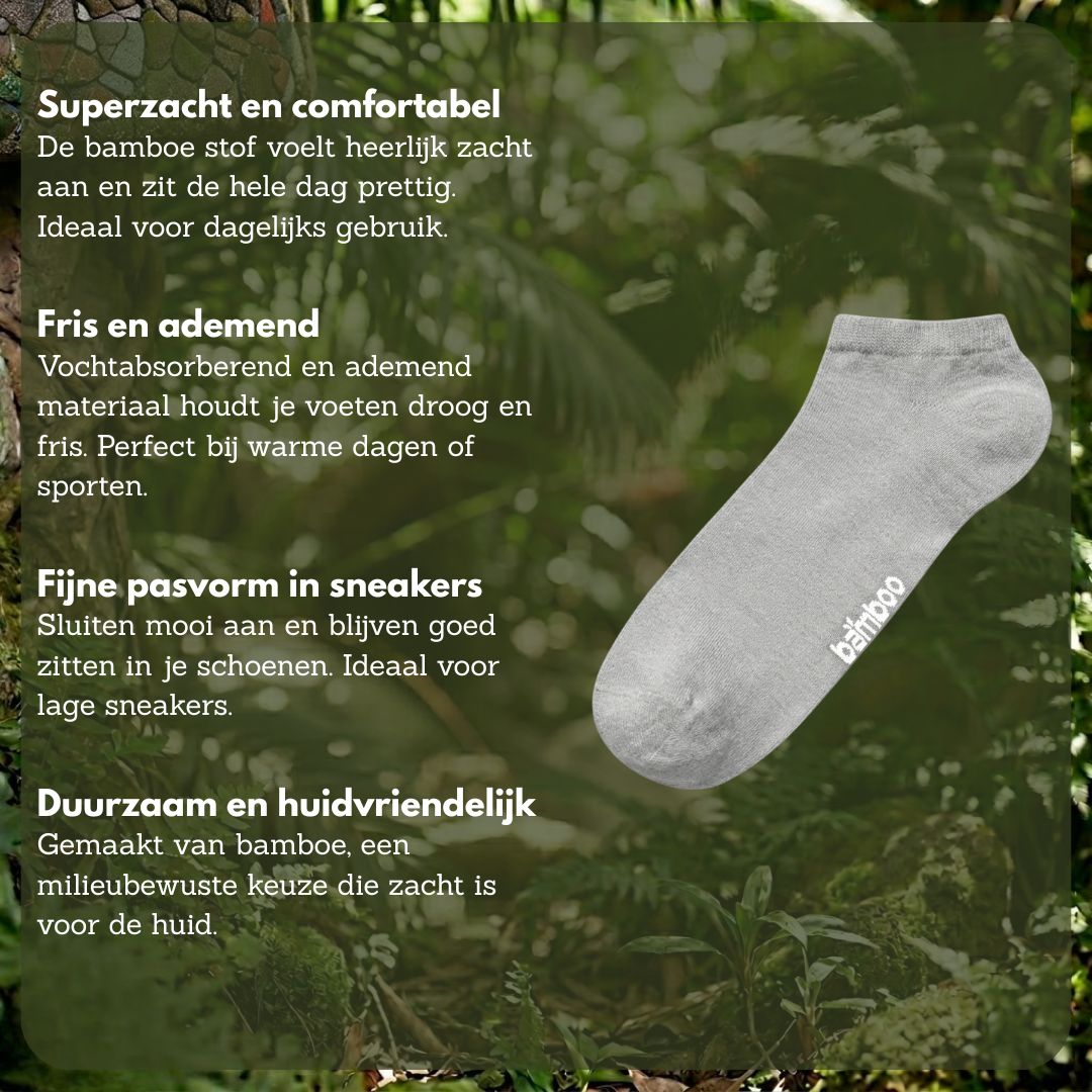 Bambusowe skarpetki treningowe basic - jasnoszare - 3-pak