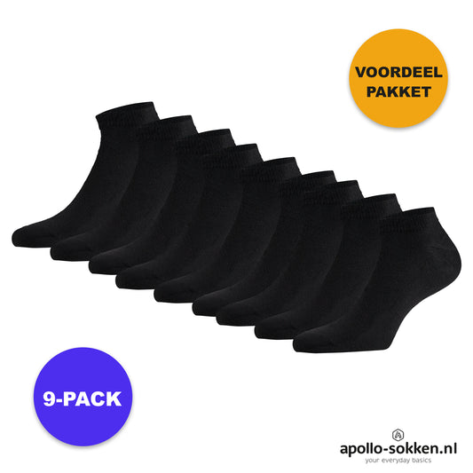 Bamboe sneakersokken basic - 9-Pak
