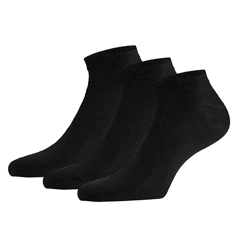 Bambus-Sneakersocken Basic – Schwarz – 3er-Pack