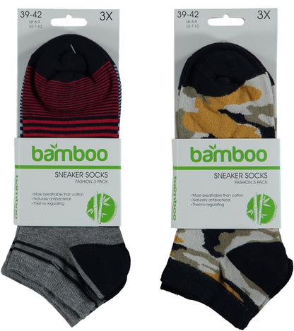 Bambus-Trainersocken mit Motiv (6er-Pack)