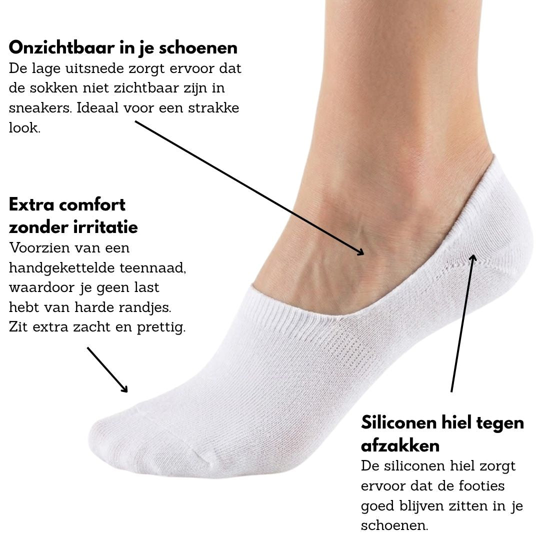 Bamboe footies basic - 9-Pack