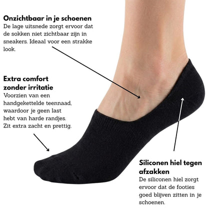 Bambusowe stopki basic - czarne - 3-pak