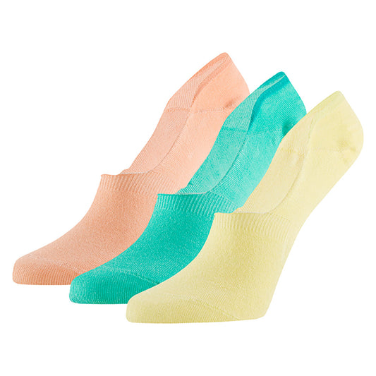 Damen Bamboo Füßlinge basic - Multi Pastell - 3er-Pack