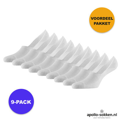 Bambus-Füßlinge mit Frotteesohle – Weiß – 3er-Pack