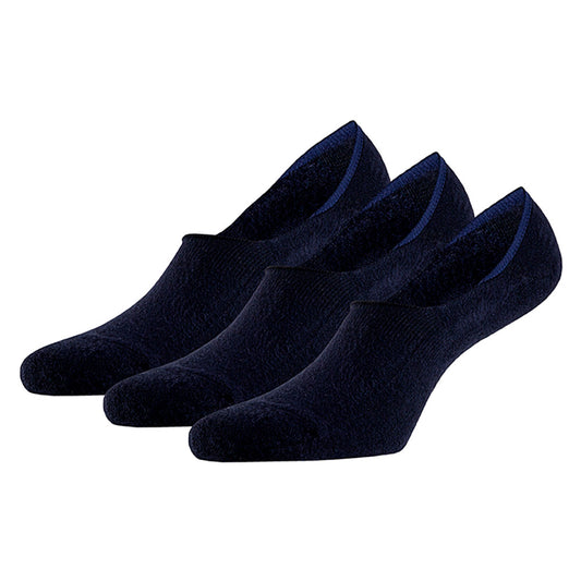 Chaussons en bambou avec semelle en éponge - Bleu marine - Lot de 3