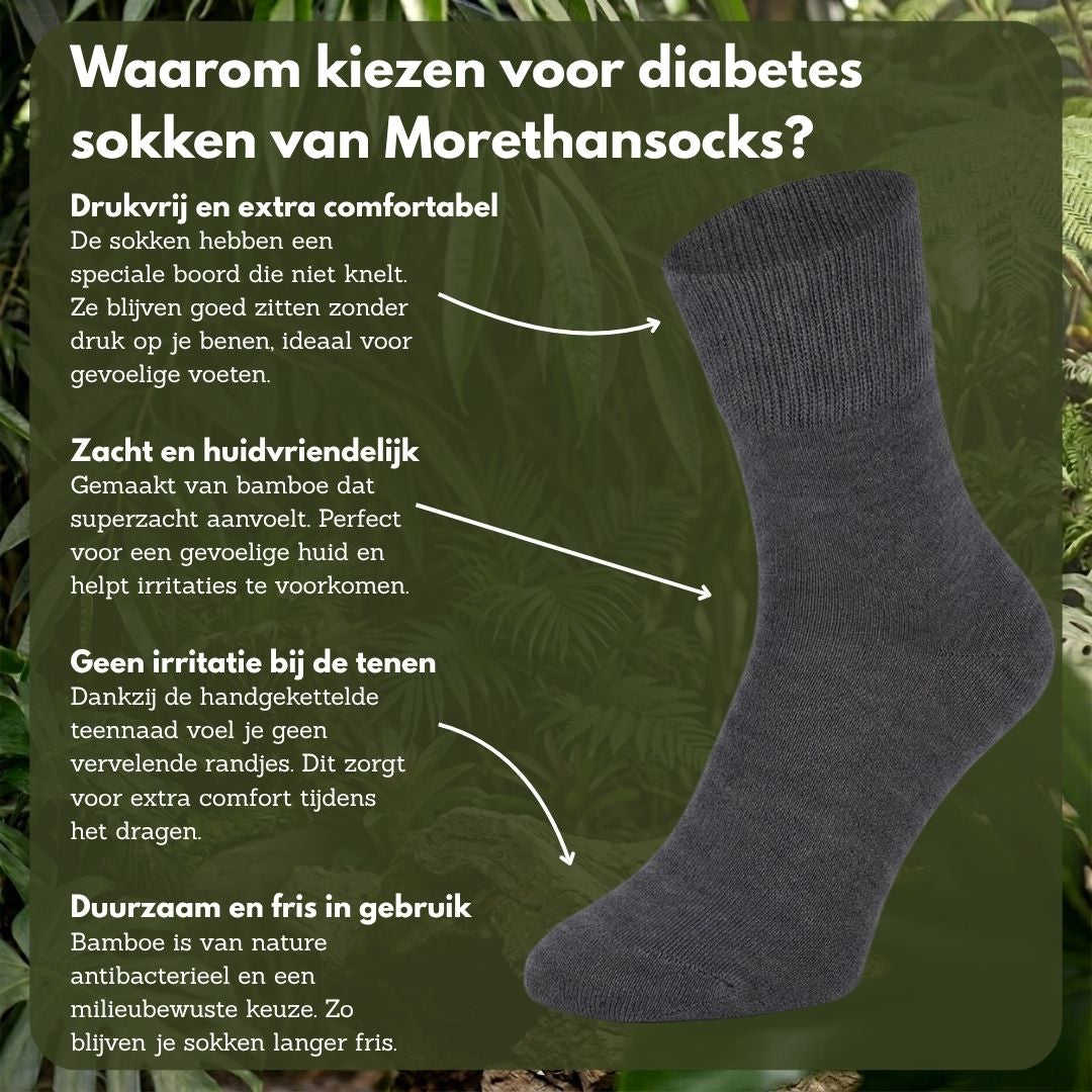 Diabetes sokken - Bamboe