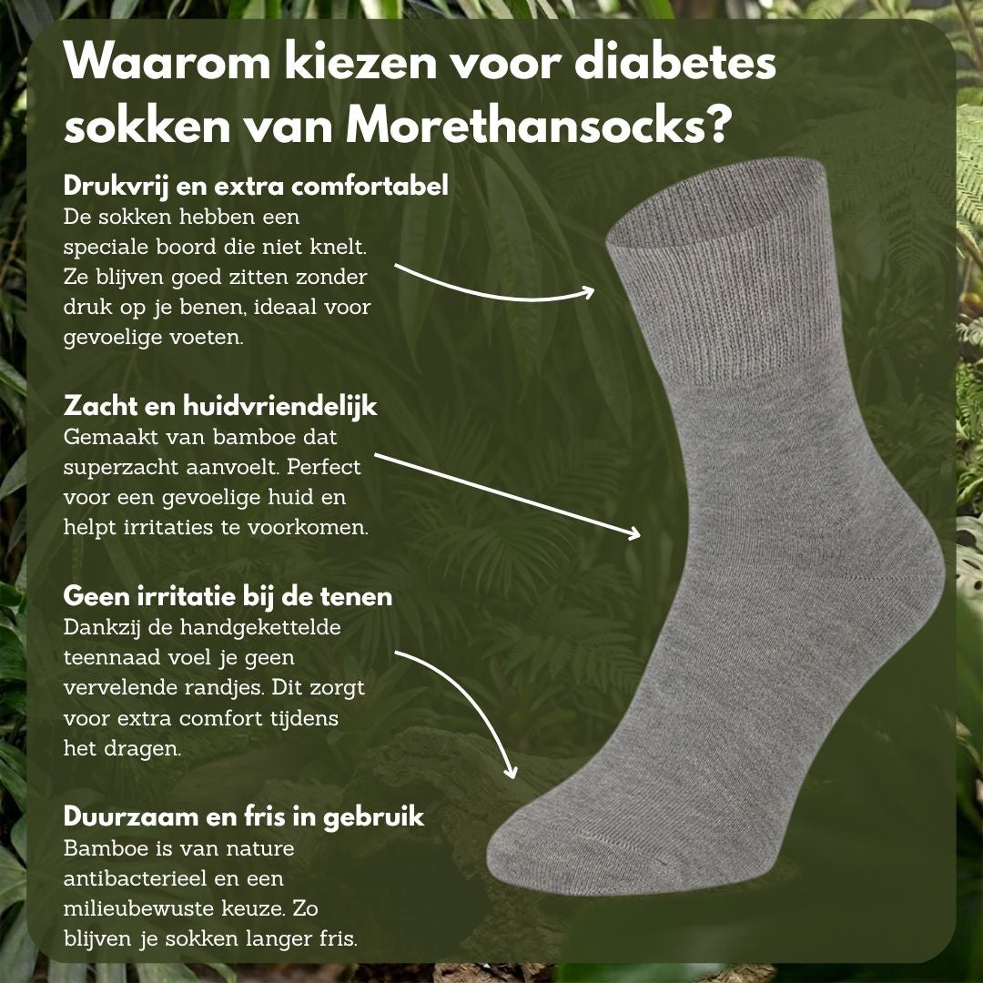Diabetes sokken - Bamboe