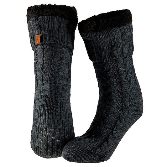 Huissok heren - Anti slip - Donker grijs