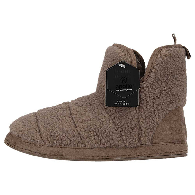 Chaussons hauts en laine Teddy pour hommes
