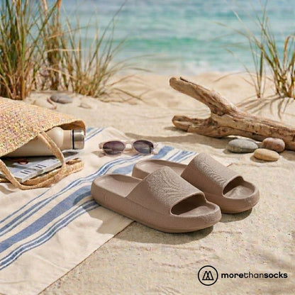 Familienpaket Hausschuhe - 3-Paar - Flops - Beige/Sand