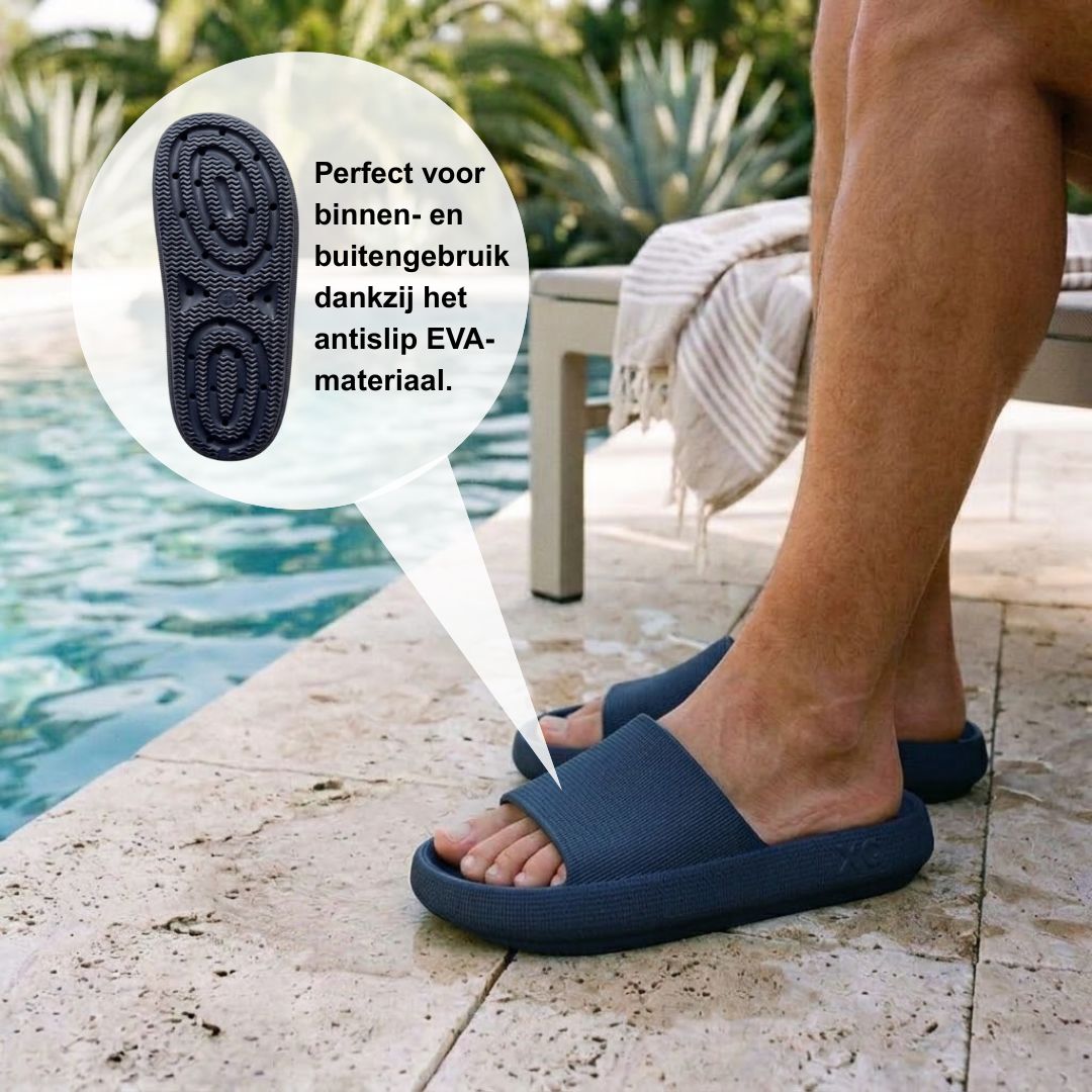 Slippers heren - Flops - Marine Blauw